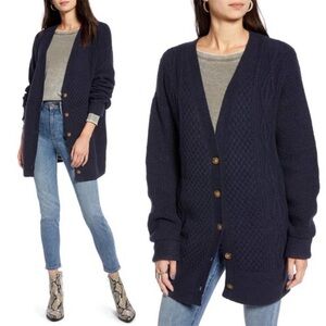 NWT Treasure & Bond Thick Cable Knit Cardigan Sweater size M/L